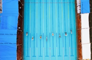 Hwamyeong outdoor swimming pool competition